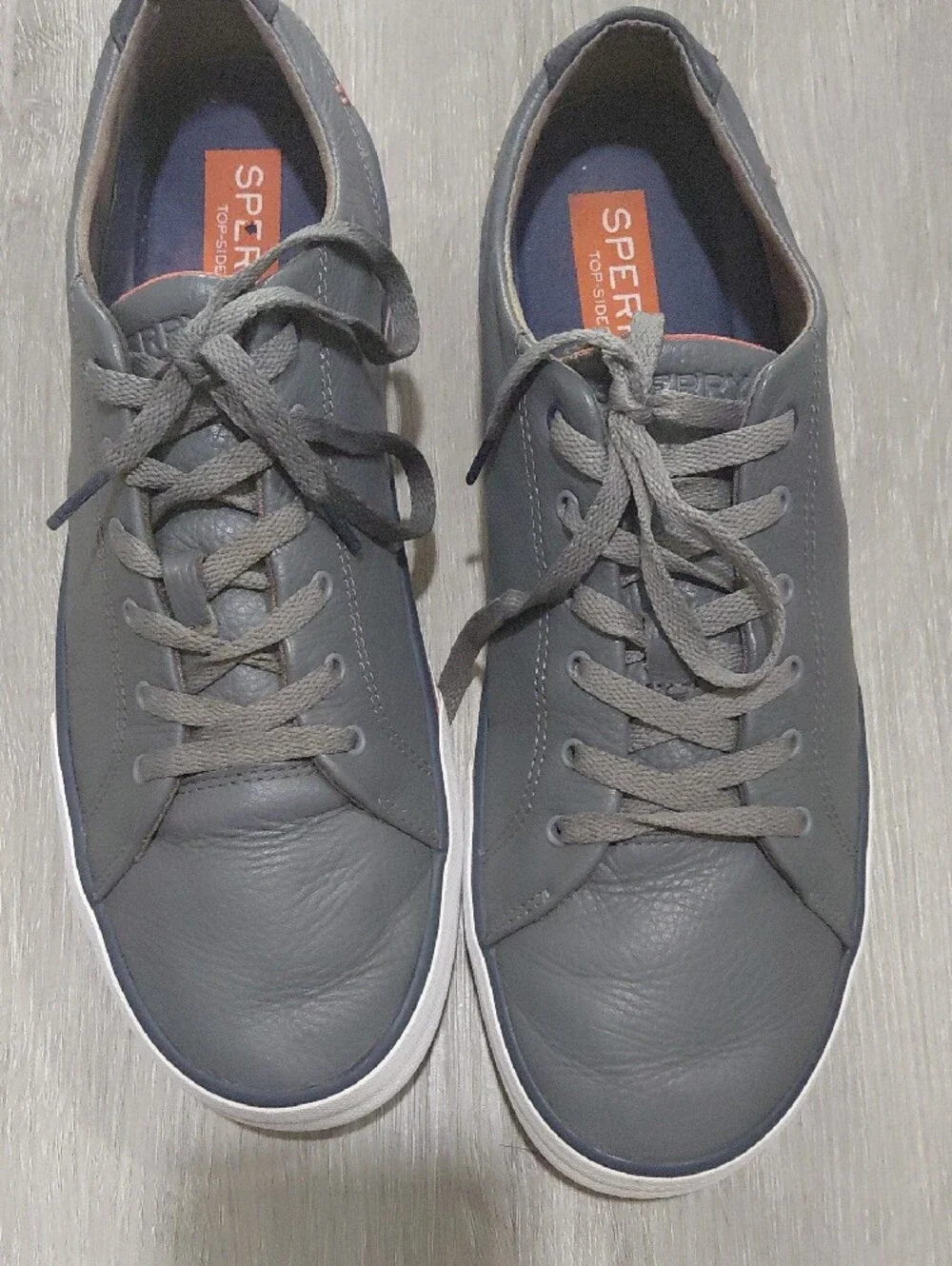 Sperry Men's Gray Low-Top Leather Sneakers